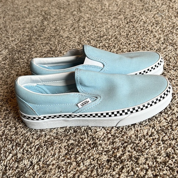 Vans blue foxing check sz 7 women 5.5 mens, sold out - Picture 3 of 5